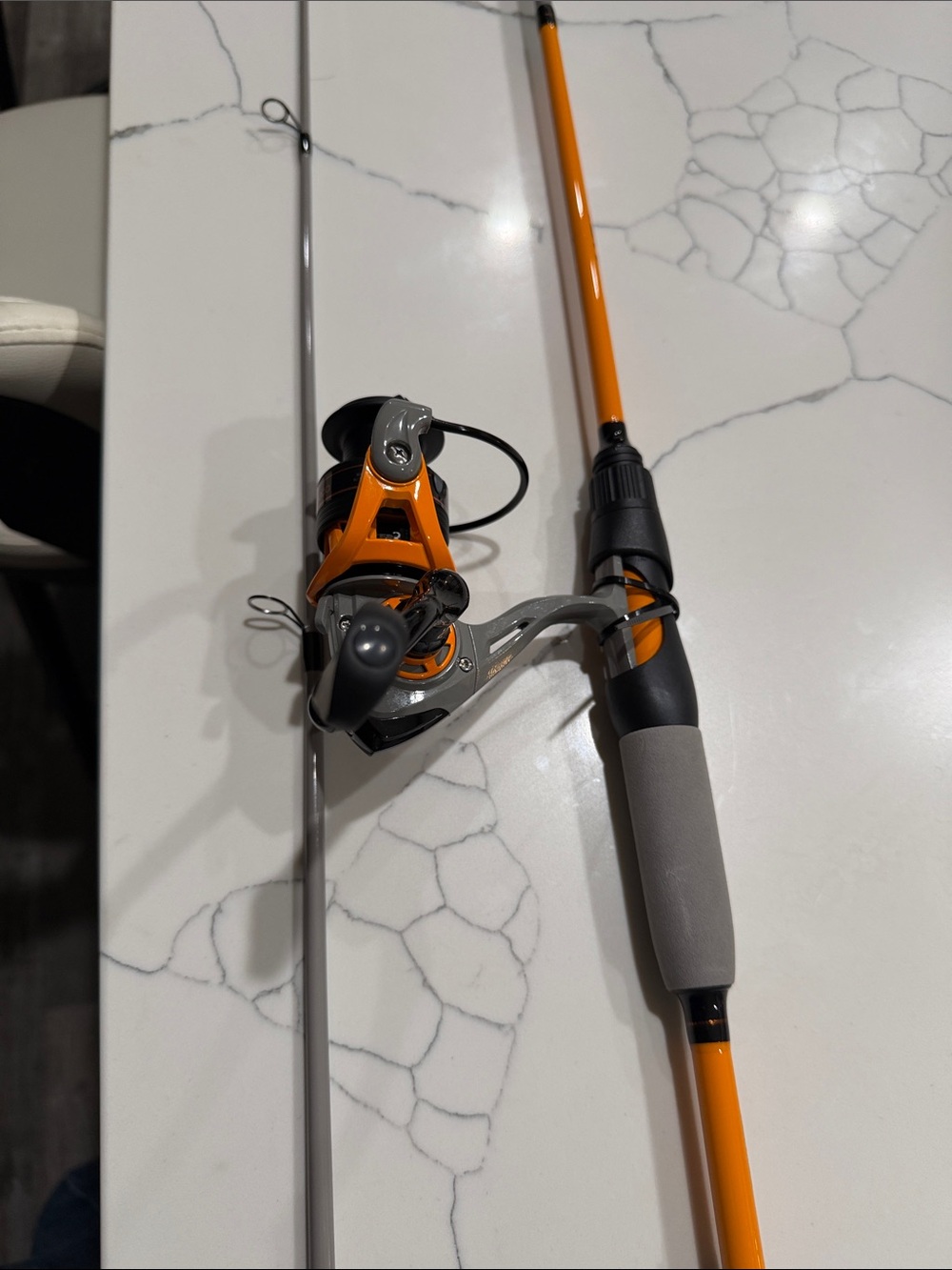 Orange Spinning Rod and Reel Combo - Brand Unknown
